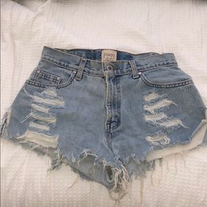 Vintage Levi denim shorts.